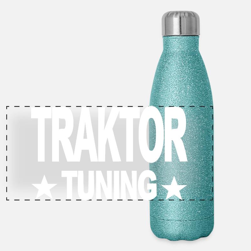 Traktor Panorama Glitzer Isolierflasche 500 ml