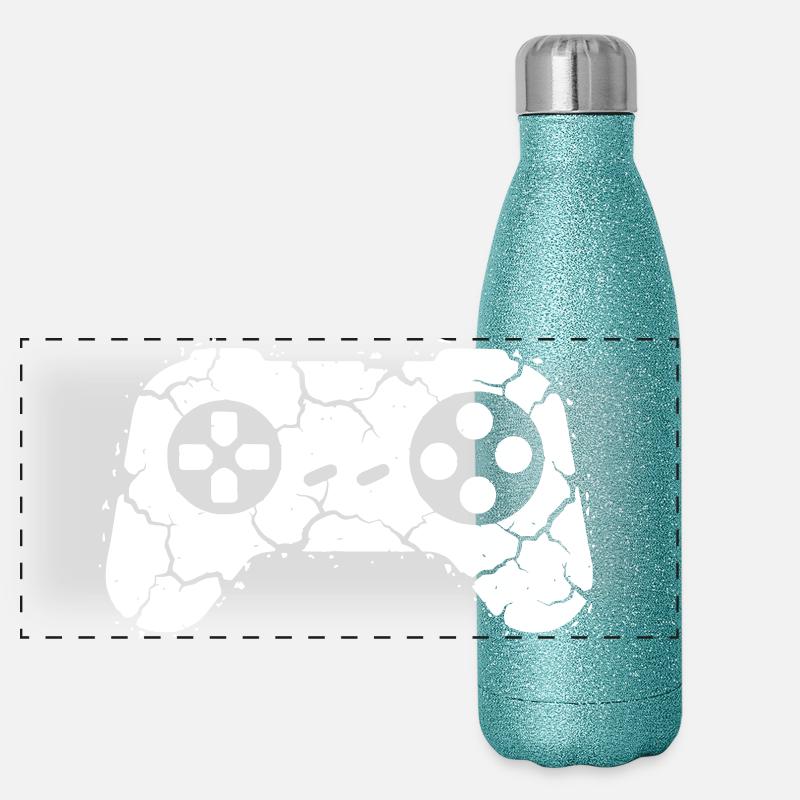 Controller Risse Rage Quit Panorama Glitzer Isolierflasche 500 ml