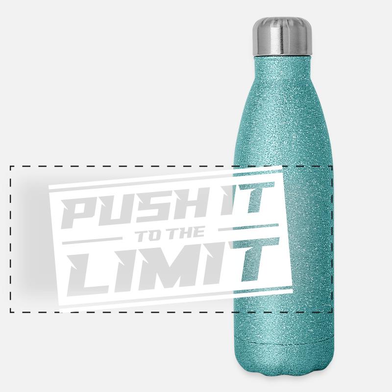 Poussez ça à la limite Gourde isotherme panoramique pailletée 500 ml