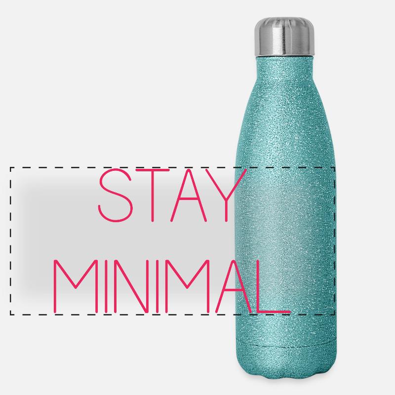 Bleiben Sie minimal Panorama Glitzer Isolierflasche 500 ml