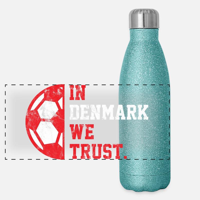 In Denmark we trust Panorama Glitzer Isolierflasche 500 ml