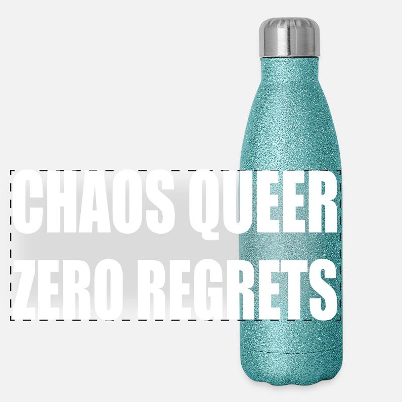 Chaos Queer Zéro Regret Gourde isotherme panoramique pailletée 500 ml