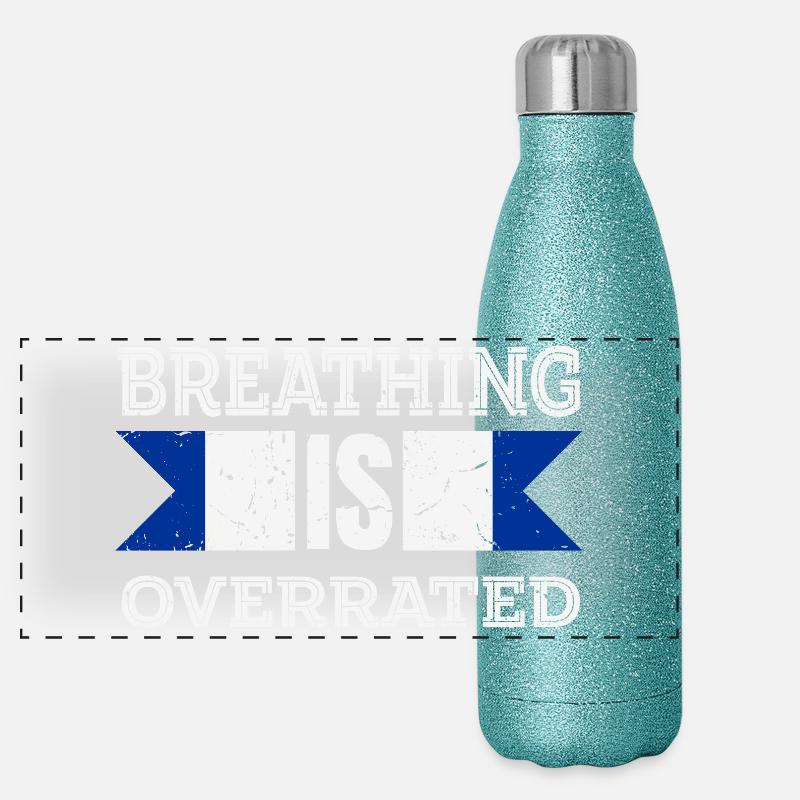 Breathing is Overrated Panoramic Glitter Thermal Bottle 500 ml