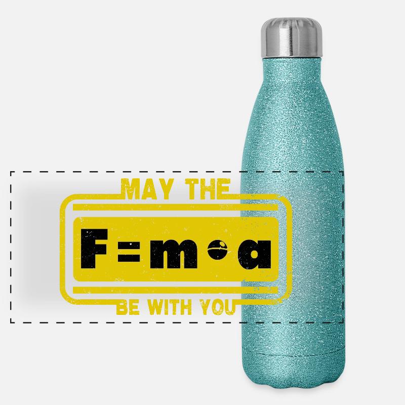 Que la force soit avec vous Gourde isotherme panoramique pailletée 500 ml