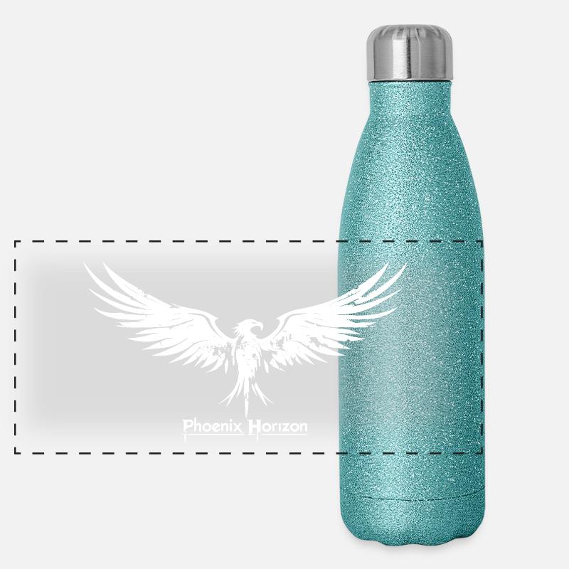 Phoenix Horizon Flügel Panorama Glitzer Isolierflasche 500 ml