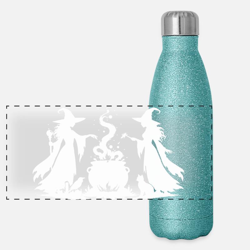 chaudron de sorcière Gourde isotherme panoramique pailletée 500 ml
