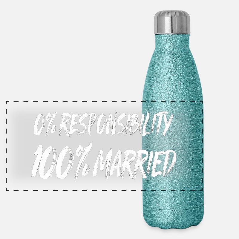 0% Responsibility, 100% Married Panoramic Glitter Thermal Bottle 500 ml