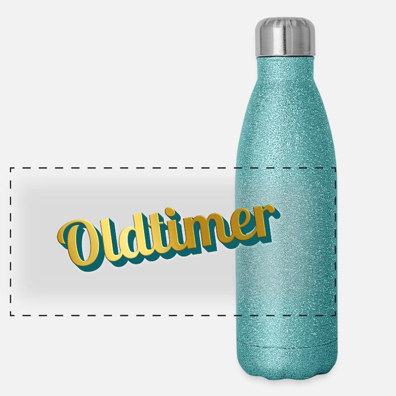 vintage car Panoramic Glitter Thermal Bottle 500 ml