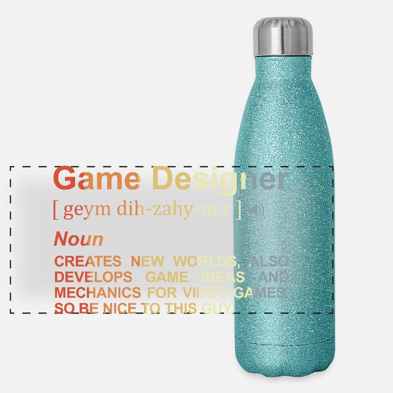 Game Designer Definition Panorama Glitzer Isolierflasche 500 ml