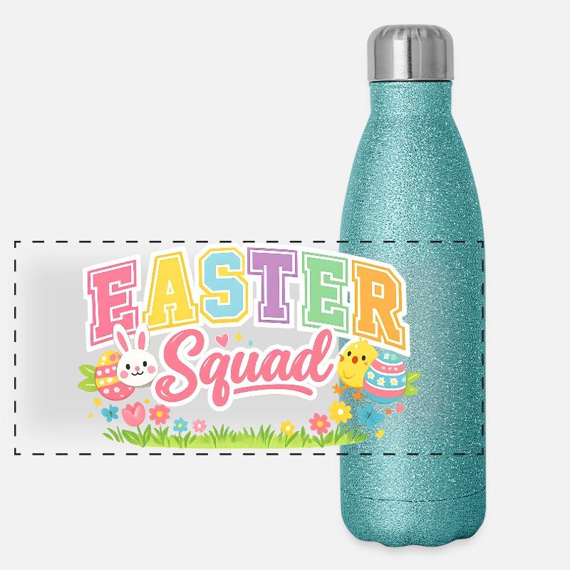 Easter Squad Egg Hunt Panorama Glitzer Isolierflasche 500 ml