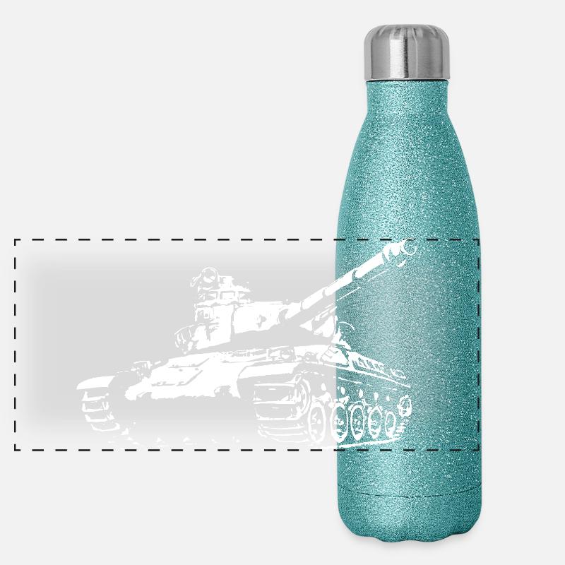 AMX 30 blanc Gourde isotherme panoramique pailletée 500 ml