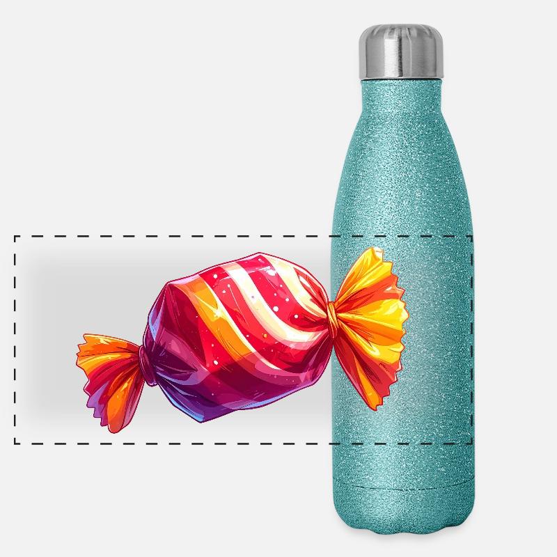 Bonbon Gourde isotherme panoramique pailletée 500 ml