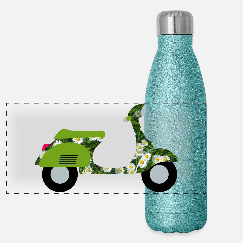 Roller Daisy Meadow vacances d’été Italie Fan Gourde isotherme panoramique pailletée 500 ml