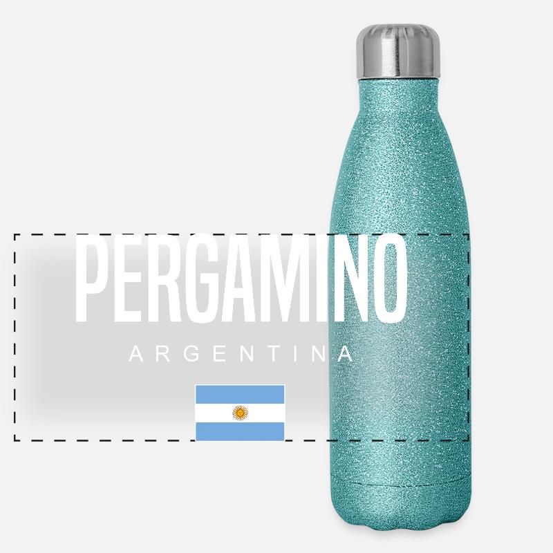 Pergamino Argentinien Argentinier Panorama Glitzer Isolierflasche 500 ml