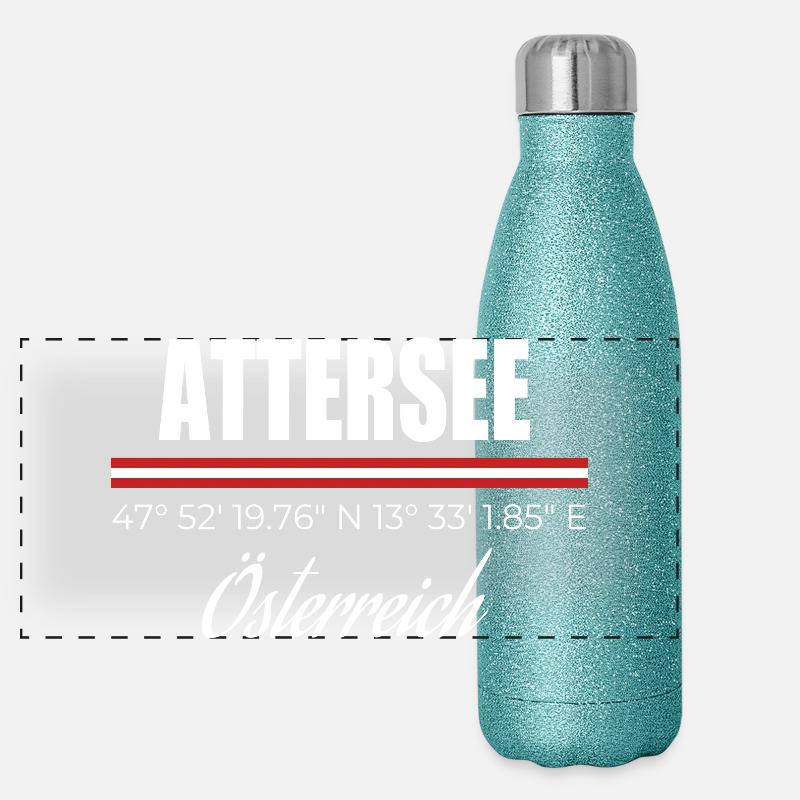 Lac Attersee Gourde isotherme panoramique pailletée 500 ml