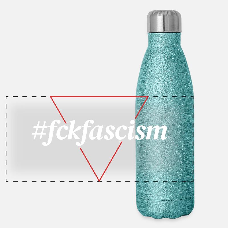 #fckfascism | Political Statement Design Panoramic Glitter Thermal Bottle 500 ml