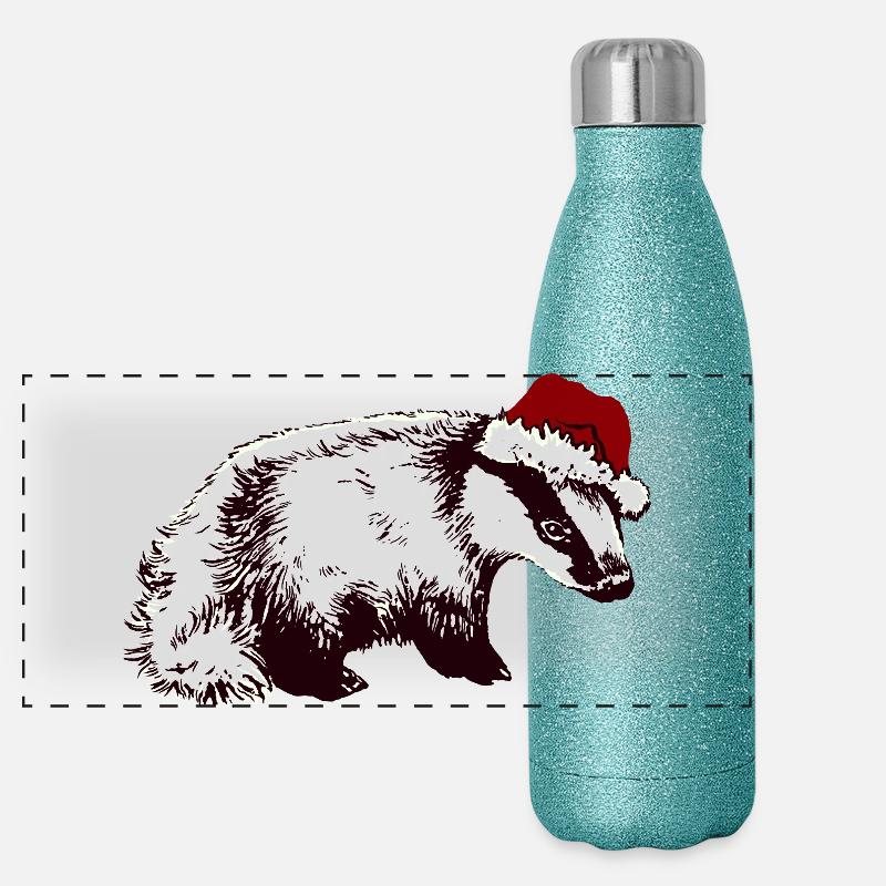 WEIHNACHTSDACHS Panorama Glitzer Isolierflasche 500 ml