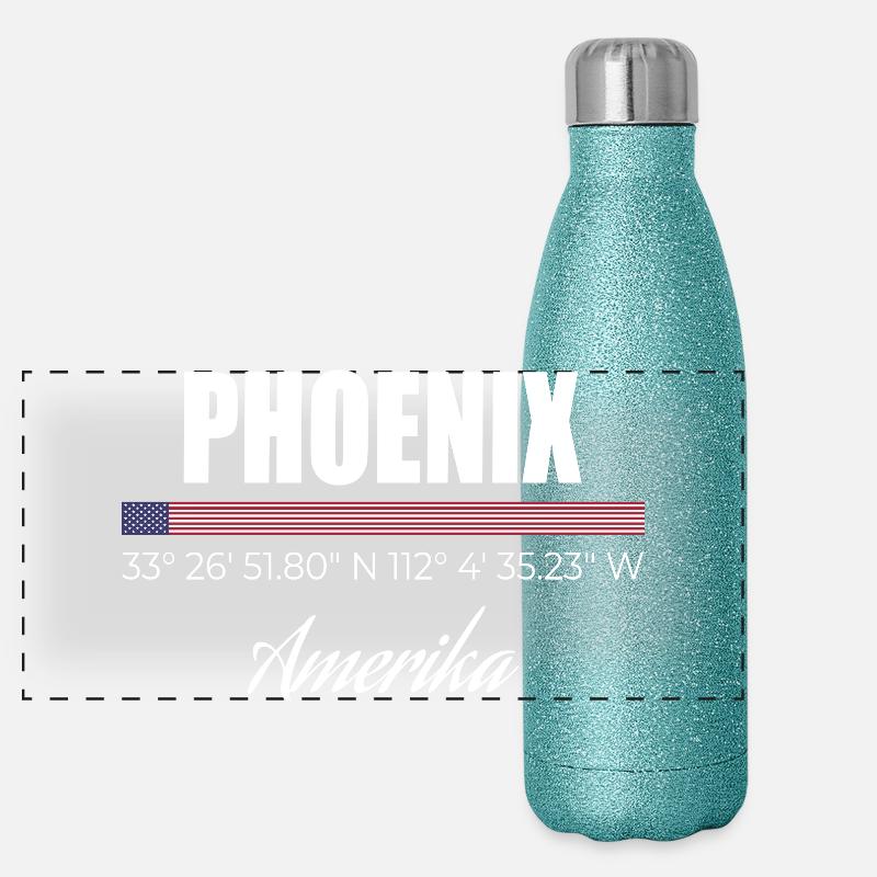 Phoenix Panorama Glitzer Isolierflasche 500 ml