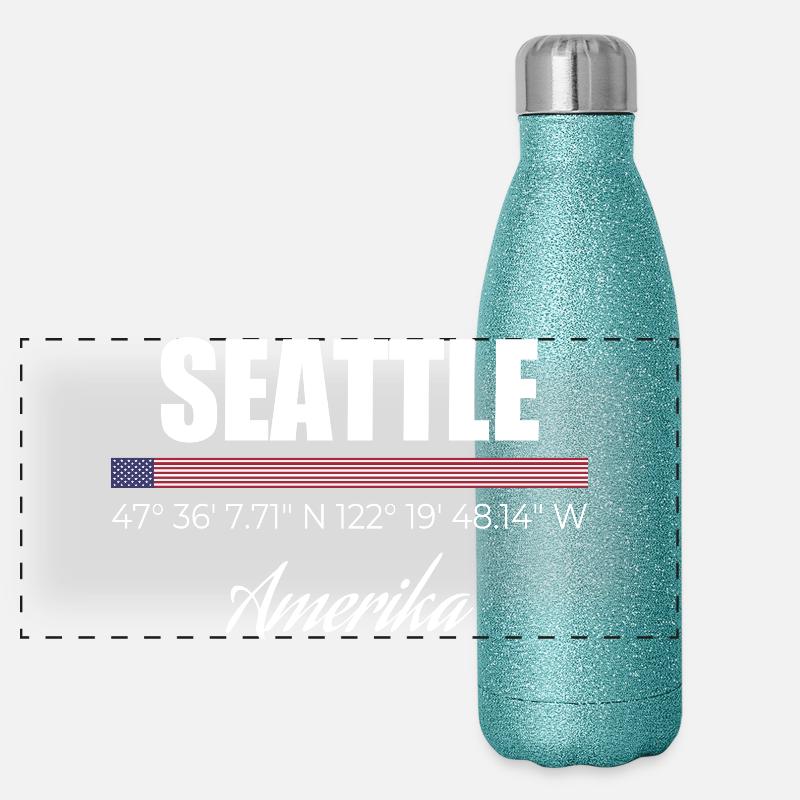 Seattle Panoramic Glitter Thermal Bottle 500 ml