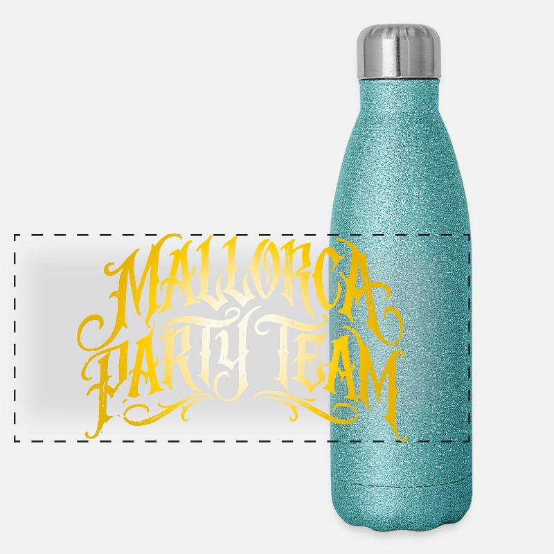 Mallorca Party Team Panorama Glitzer Isolierflasche 500 ml