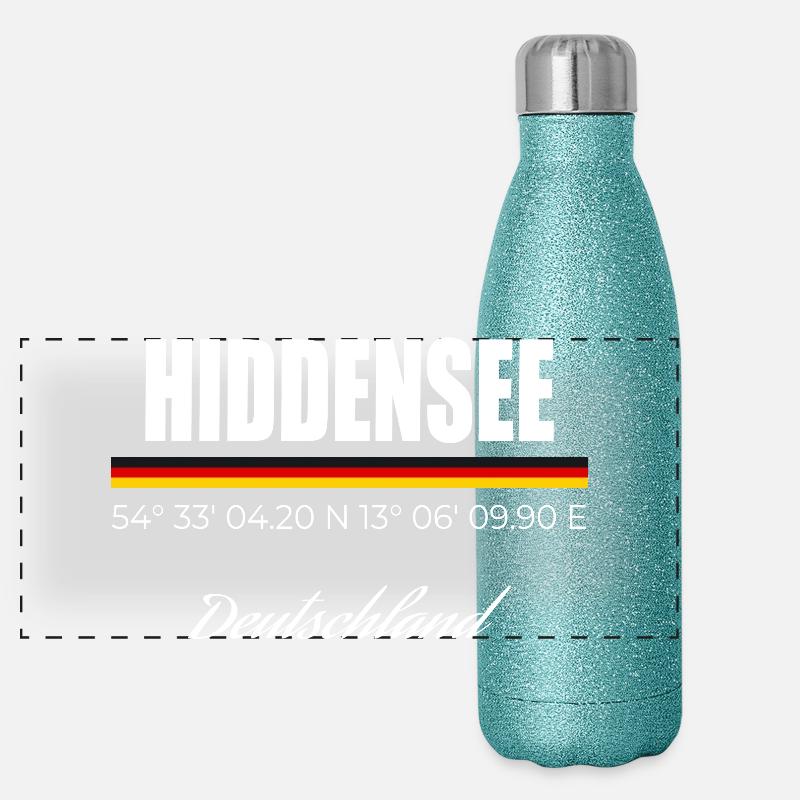Hiddensee Panorama Glitzer Isolierflasche 500 ml