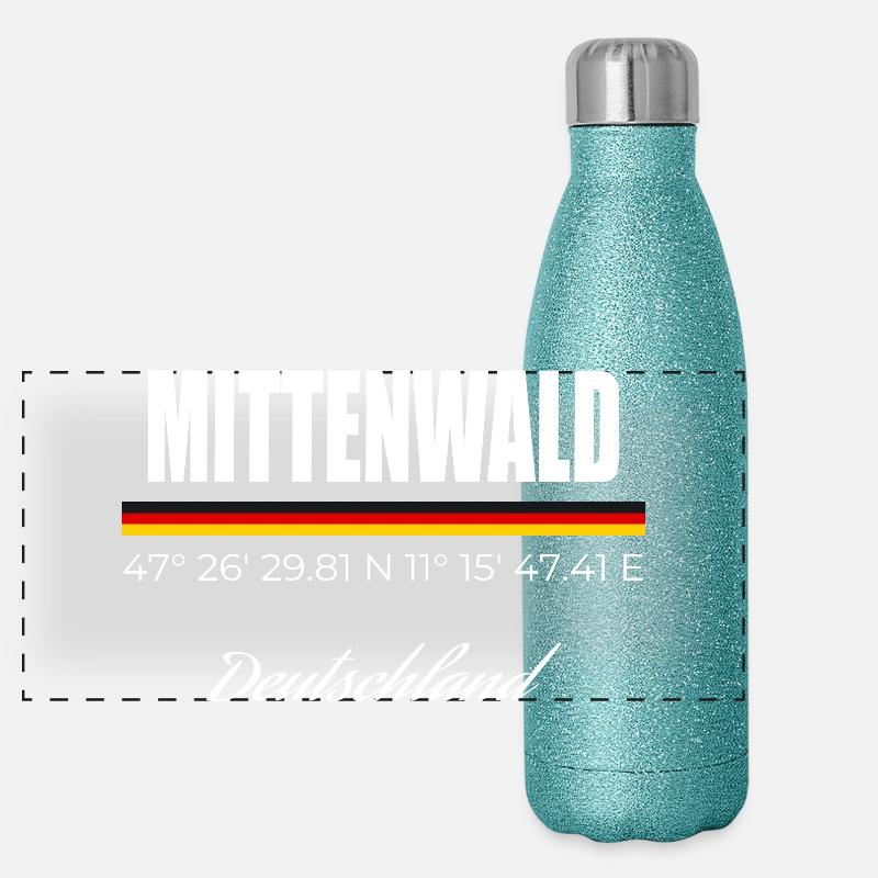 Mittenwald Panorama Glitzer Isolierflasche 500 ml