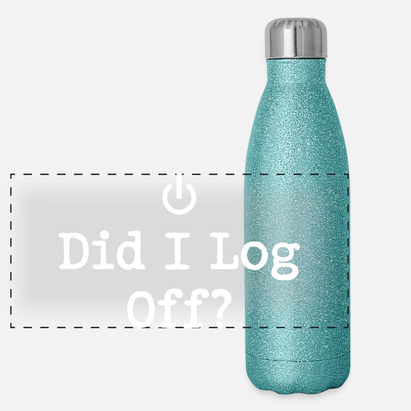 Est-ce que je me suis déconnecté ? Icône d’alimentation déconnectée Gourde isotherme panoramique pailletée 500 ml