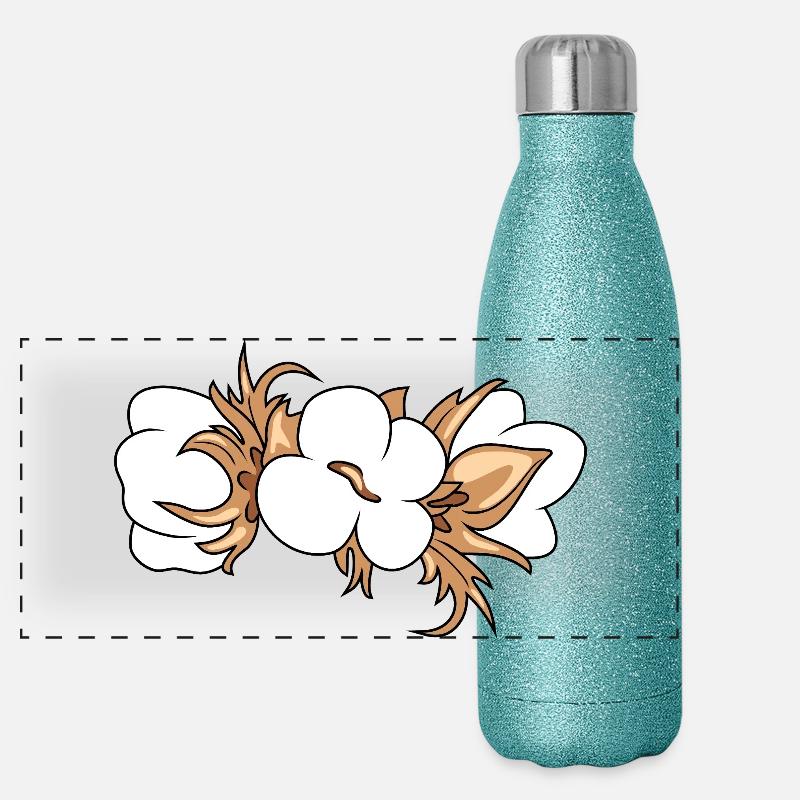 Coton en floraison Gourde isotherme panoramique pailletée 500 ml