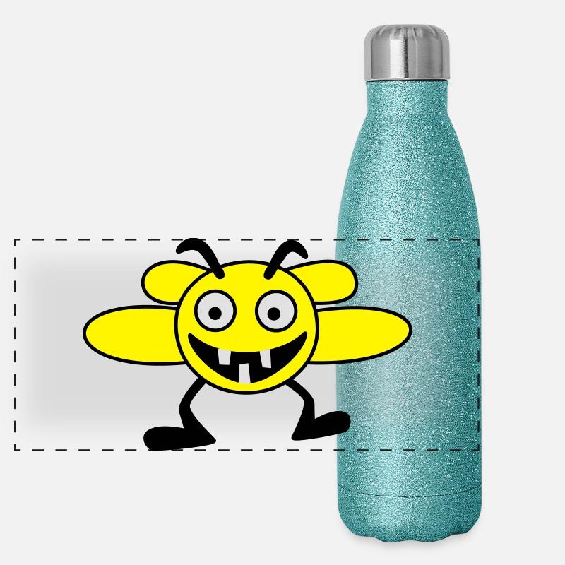 abeilles mâles Gourde isotherme panoramique pailletée 500 ml