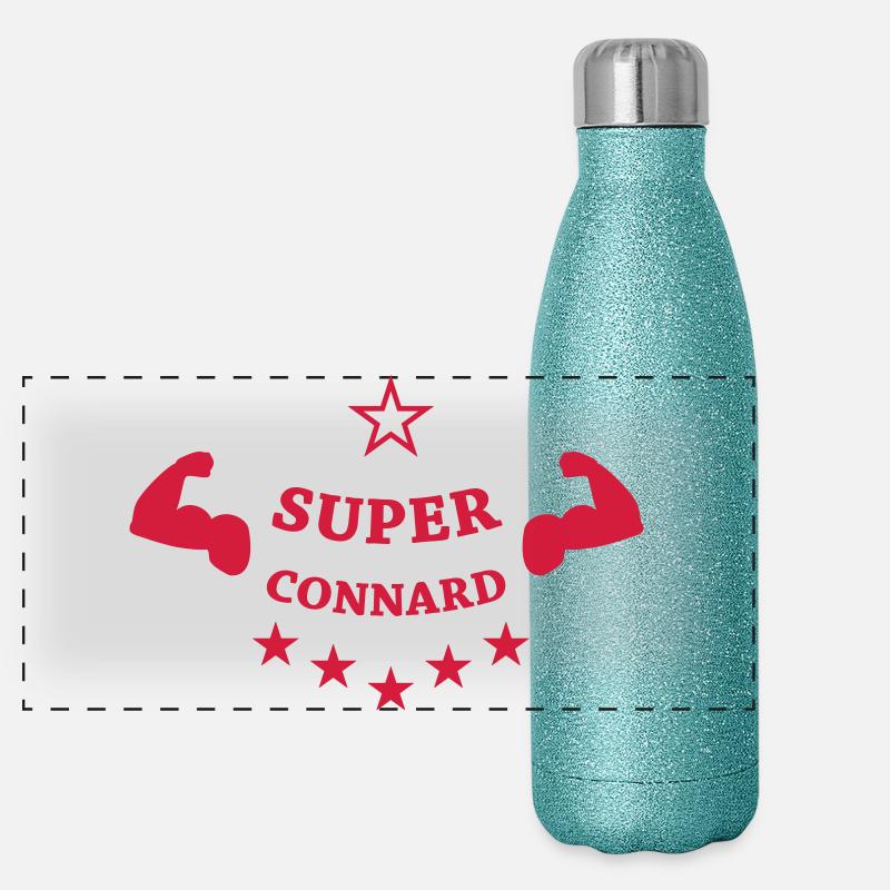 Super Connard Gourde isotherme panoramique pailletée 500 ml