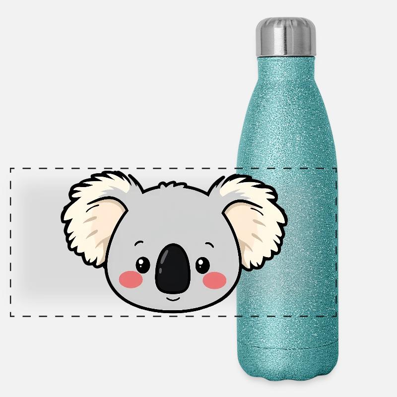 Ours Koala Gourde isotherme panoramique pailletée 500 ml