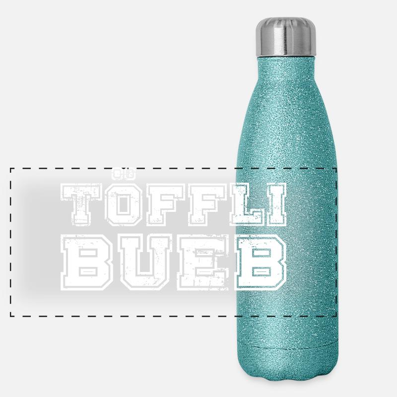 Töfflibueb College Style Distressed Panoramic Glitter Thermal Bottle 500 ml