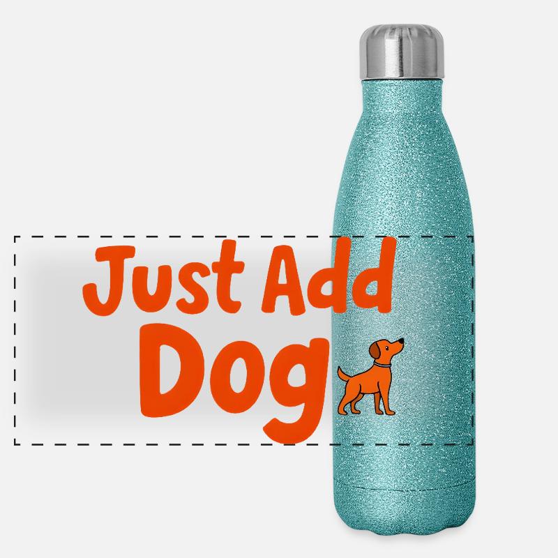Ajoutez simplement l’impression de chien Gourde isotherme panoramique pailletée 500 ml