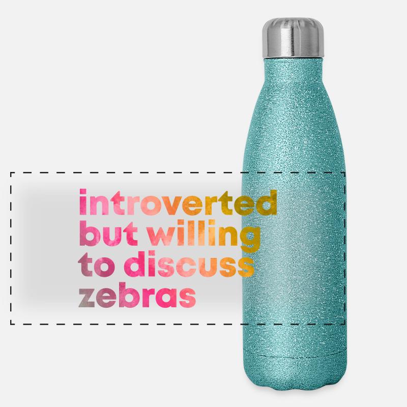 Zebra Panorama Glitzer Isolierflasche 500 ml