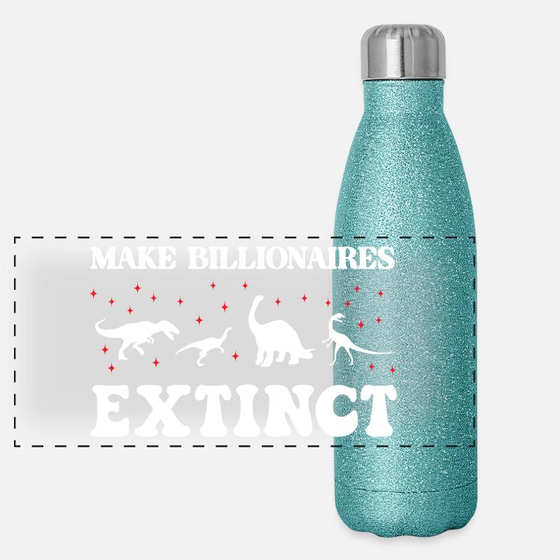 Make Billionaires Extinct Panoramic Glitter Thermal Bottle 500 ml