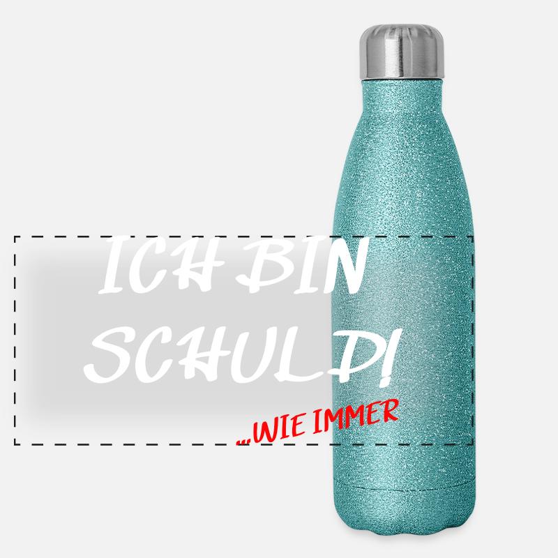 C’est ma faute... comme toujours le dit design Gourde isotherme panoramique pailletée 500 ml