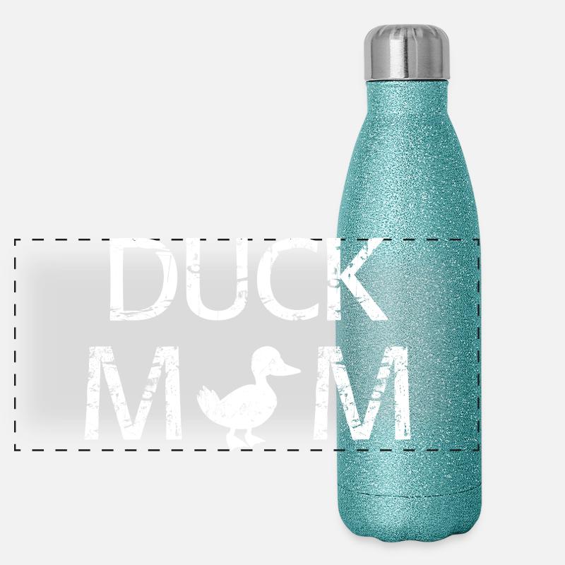 Duck Mom Funny Mom Gift Shirt Panoramic Glitter Thermal Bottle 500 ml