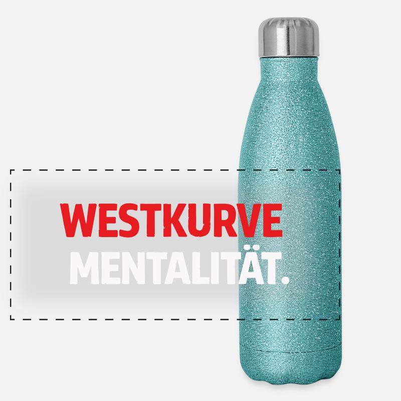 West Curve Mentality Shirt Panoramic Glitter Thermal Bottle 500 ml