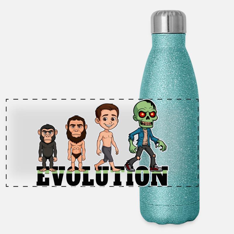 Evolution Zombie Panorama Glitzer Isolierflasche 500 ml
