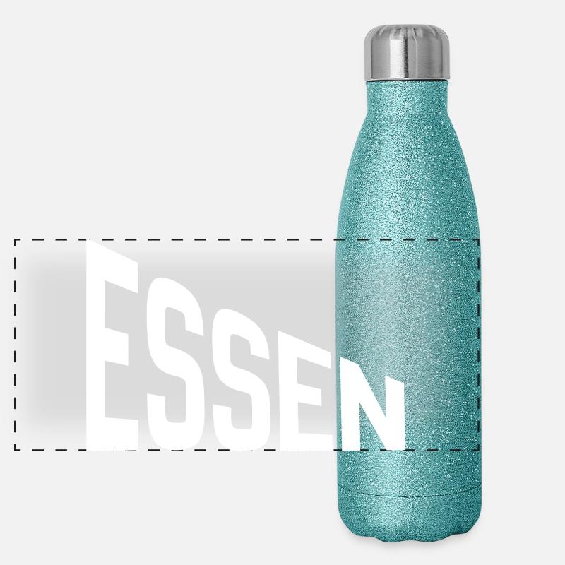 Essen Panorama Glitzer Isolierflasche 500 ml