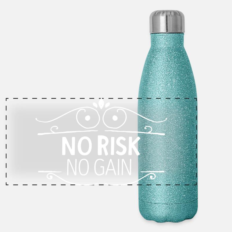 Aucun risque, aucun gain – Conception du succès motivant Gourde isotherme panoramique pailletée 500 ml
