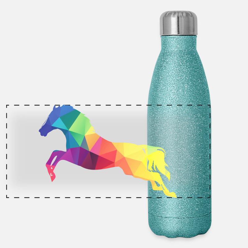 Jumping horse Panoramic Glitter Thermal Bottle 500 ml