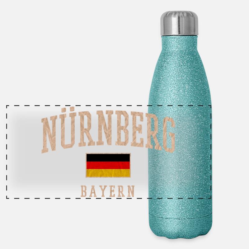 Nuremberg - Germany Panoramic Glitter Thermal Bottle 500 ml