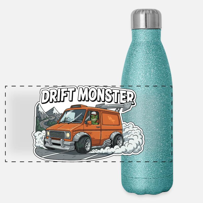Monstre de dérive Gourde isotherme panoramique pailletée 500 ml