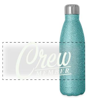 membre d’équipage - Gourde isotherme panoramique pailletée 500 ml - paillettes bleues - Devant