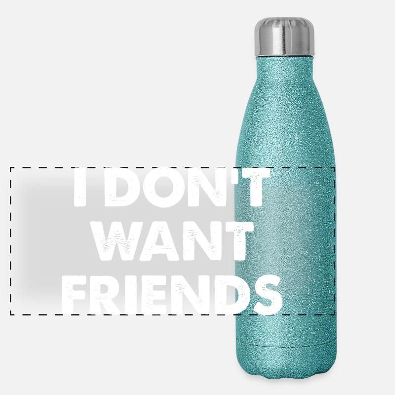 JE NE VEUX PAS D’AMIS Gourde isotherme panoramique pailletée 500 ml