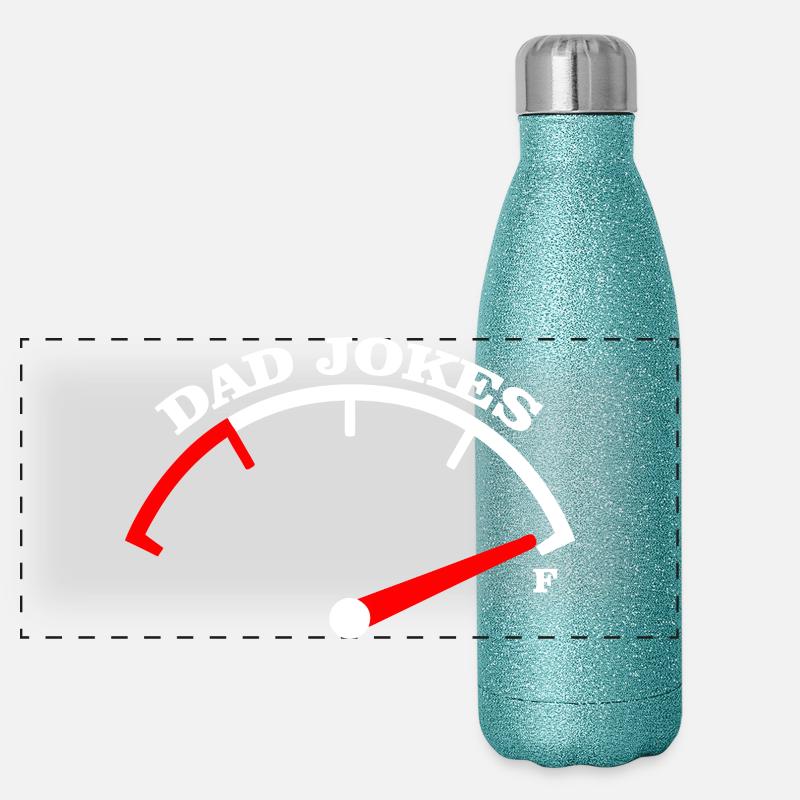 Papa-Witze Meter-Abschlag-Design Panorama Glitzer Isolierflasche 500 ml