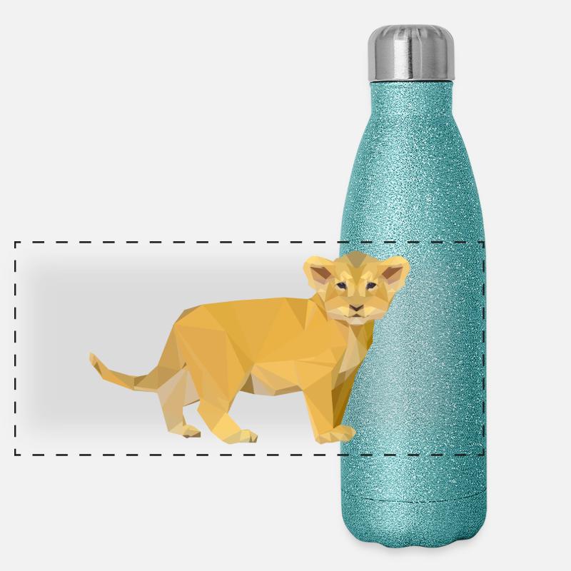 doux Lion Gourde isotherme panoramique pailletée 500 ml