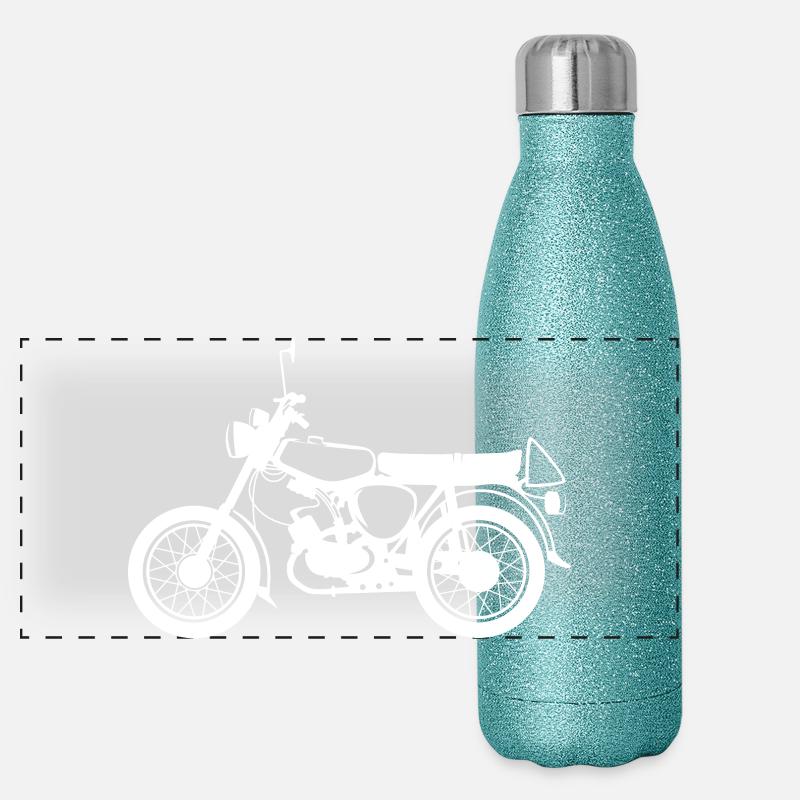 simme s50 mobylette classique GDR Est icône Gourde isotherme panoramique pailletée 500 ml