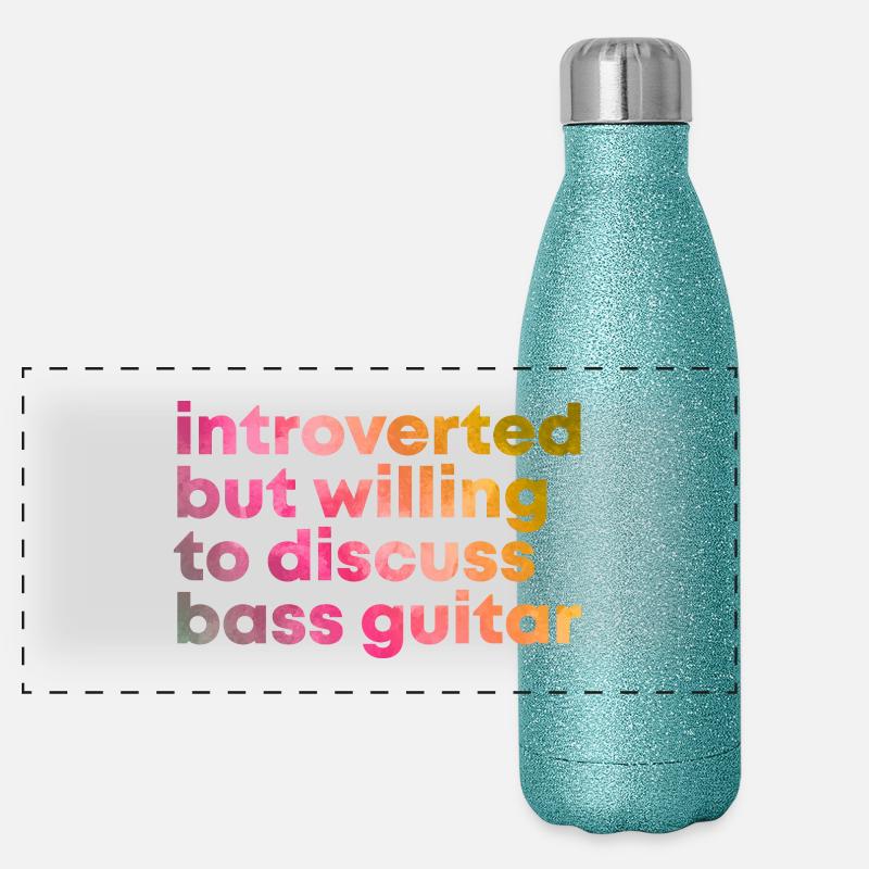 guitare basse Gourde isotherme panoramique pailletée 500 ml